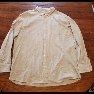 Men’s Sonoma Light Grey Long Sleeve Casual Button-down Shirt Size XXL